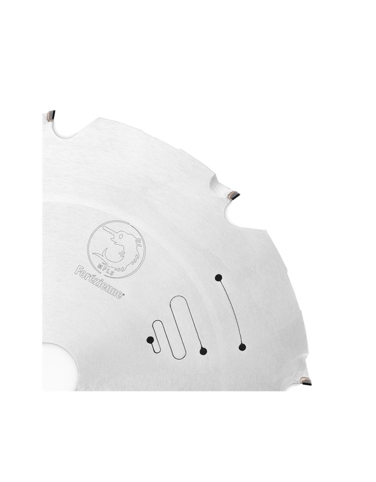 LAME CIRCULAIRE DIAMANT Ø260 x 1.8 / 2.4 x  AL 30 Z=12 Plat + chanfreins Hauteur de Pastille = 3mm - Affutable 4/5 Fois
