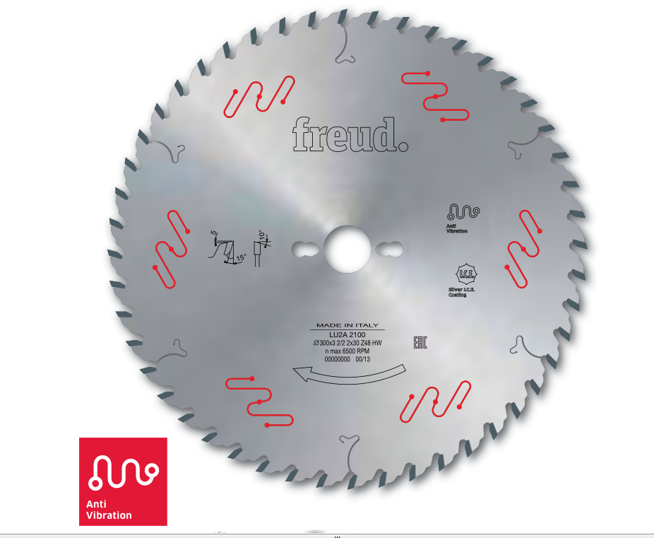 Scie HM à denture extra-grosse pour panneaux d'aggloméré, contreplaqués, MDF, OSB, bois massif FRLU2A