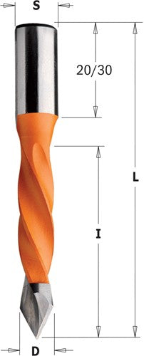 Boren voor meerassige doorgangsboren, links 374