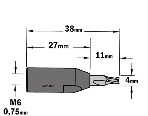 Special mèche hélicoïdale pour machine Festool DF500 Domino, droite 380