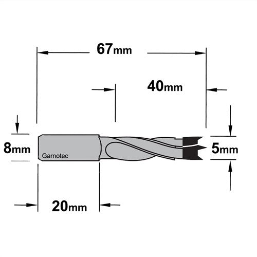 Drill bit, straight 307