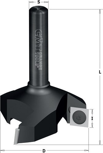 Flat band milling cutter with reversible inserts 663