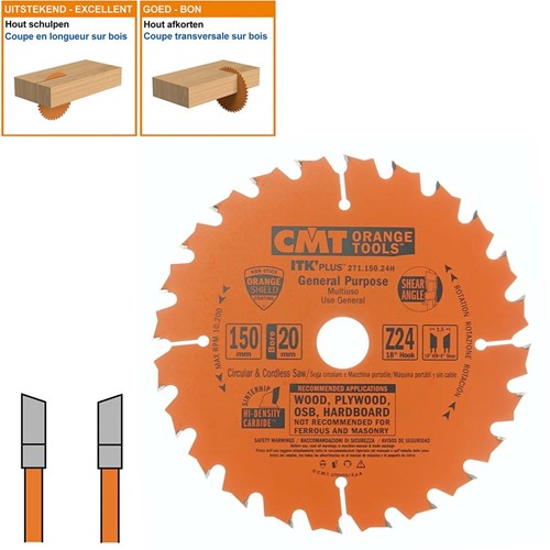 Ultra thin saw blade for rip and cross cuts 271