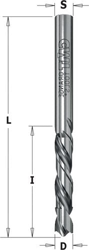 Foret hélicoïdal HWM solide, terrain négatif pour les cutters, gauche 363