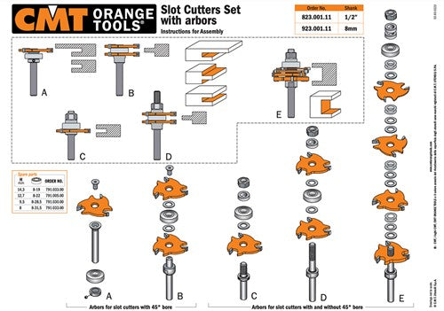 Disc milling set for side slots, HW 823