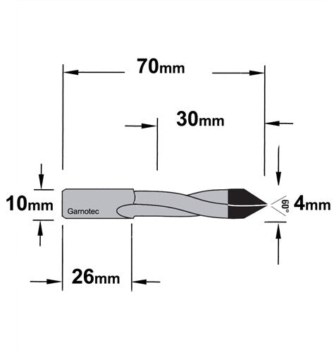 Bits for multi-spindle drills for through holes, straight 314