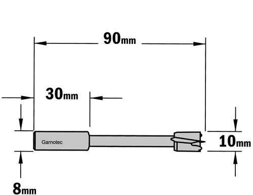 Foret à tête cylindrique avec tige cylindrique droite 512