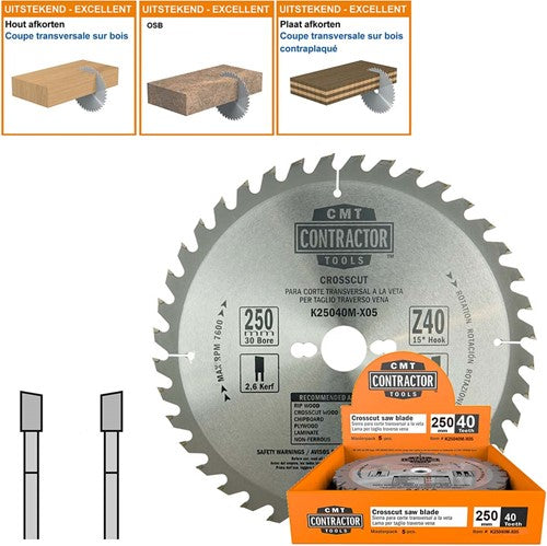 HW Contractor universele zaagbladenset, 5 stuks K250