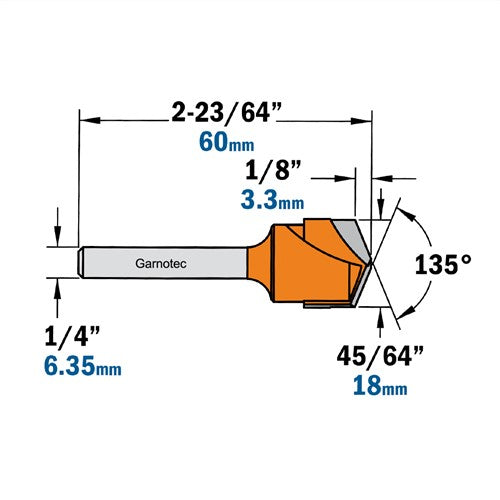 V-groove cutter 135° (Alucobond), HW 815