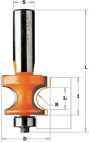 Profile cutter with bearing, HW 861