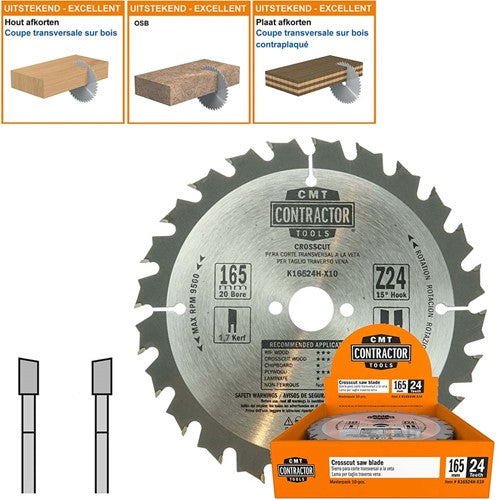 HW Contractor universele zaagbladenset, 10 stuks K165