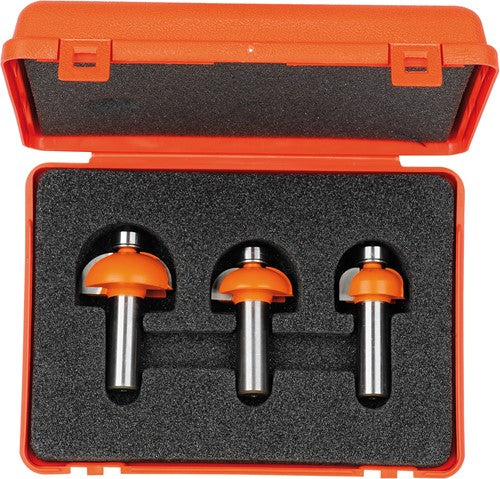 3-piece set of grooved cutters with bearing, HW 837