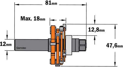 Disc cutters for grooving from 3.2mm to 18mm, HW 900