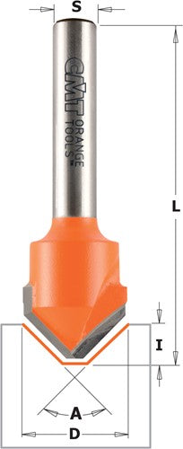 Fraise à rainures en V 90° (Alucobond), HW 715