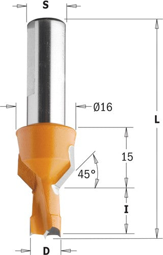 Boor met verzinkboor, links 376