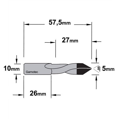 Bits for multi-spindle drills for through holes, left 313