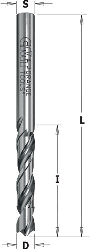 Foret hélicoïdal HWM solide, terrain négatif pour les cutters, droite 363