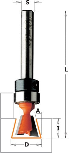 Dovetail cutter with bearing, HW 818