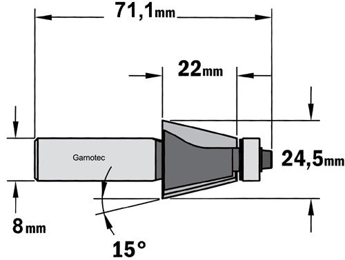 Aanschuinfrees met lager, HW 957