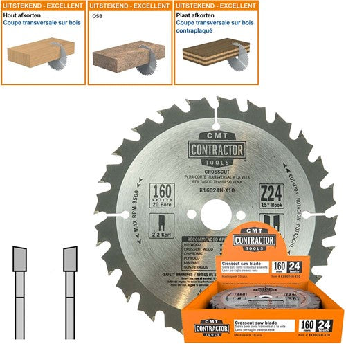 HW Contractor universele zaagbladenset, 10 stuks K160