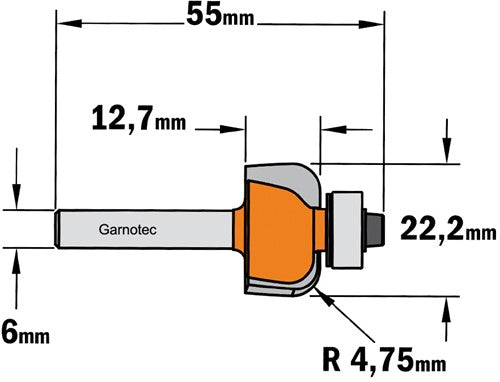 Groove cutter with bearing, HW 737