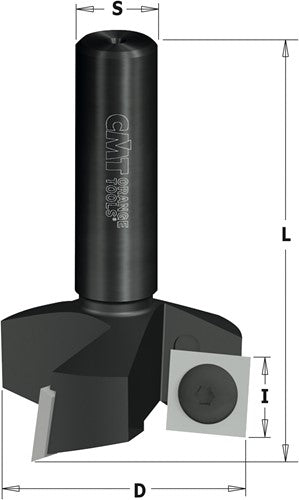 Flat band milling cutter with reversible inserts 663