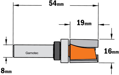 Rebate and edge cutter with bearing, HW 901