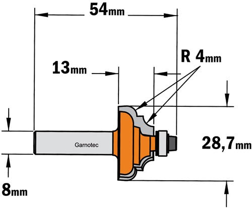 Profile cutter with bearing, HW 945