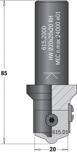 Porte couteau, HWM 615