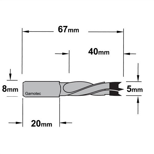 Drill bit, left 307