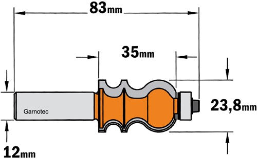 Universal cutter with bearing, HW 955