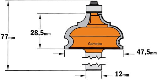 Universal cutter with bearing, HW 956