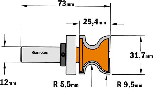 Window sill cutter with bearing, HW 955