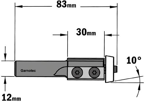 Straight milling cutter with "Delrin" bearing, HWM 980