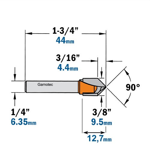 V-groove cutter, HW 815