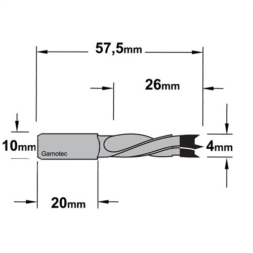 Drill bit, left 308