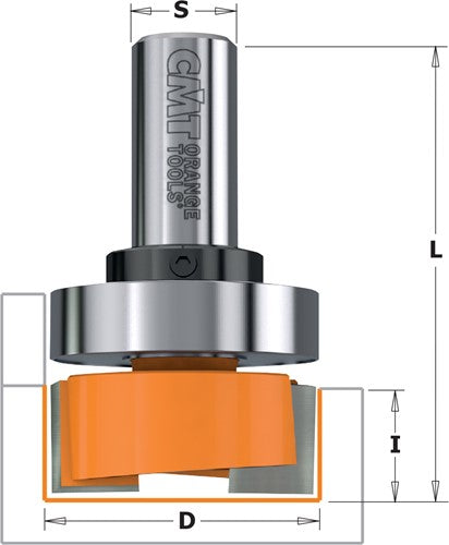 Rebate and edge cutter with bearing, HW 801