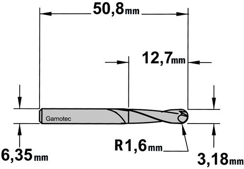 Helical cutter convex profile, HWM 199