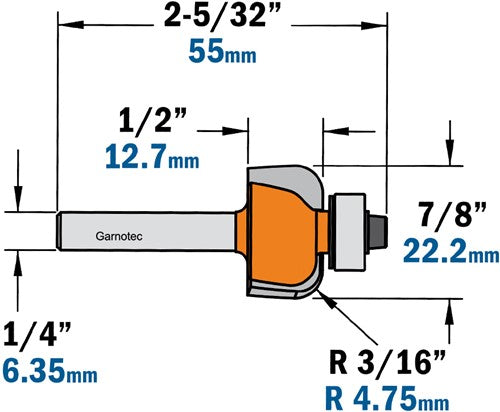 Groove cutter with bearing, HW 837