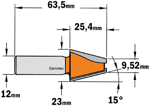 Countersink 15° without "Delrin" bearing, HW 981