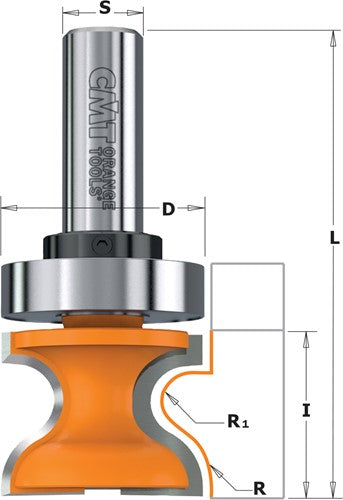 Fraise pour rebord de fenêtre avec roulement, HW 855