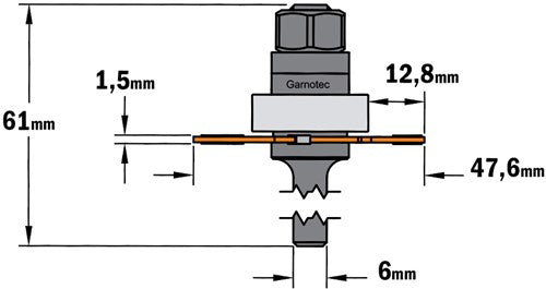 Grooving disc cutter, HW 722