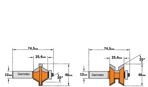 V-profile glue-on cutters, HW 955