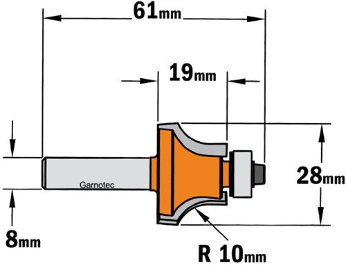 Joint cutters in crossed wood prof. C, HW 955