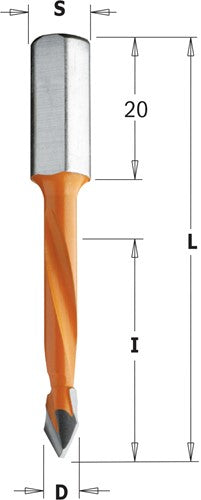 Boren voor meerassige doorgangsboren, links 368