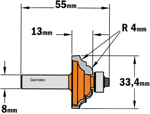 Profile cutter with bearing, HW 941