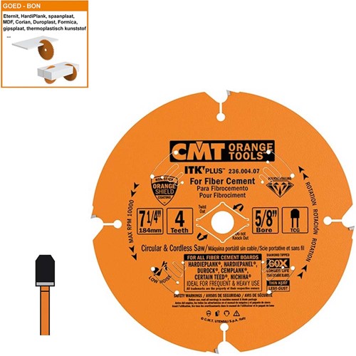 Circular saw for fiber cement 236