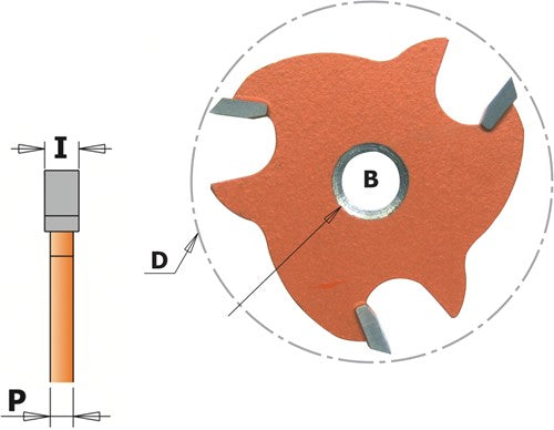 Disc milling cutter with conical seat, HW 823