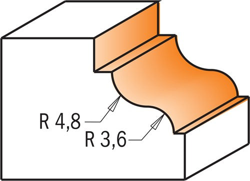 Fraise à profil avec roulement, HW 847