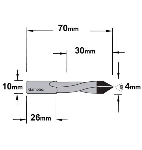 Bits for multi-spindle drills for through holes, left 314